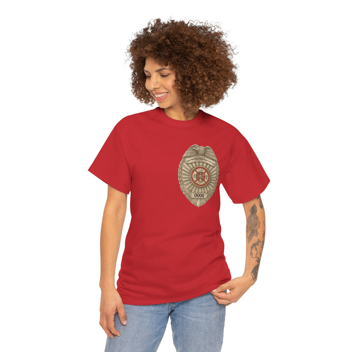 Flames Test Metal – Courage Firefighter Tee