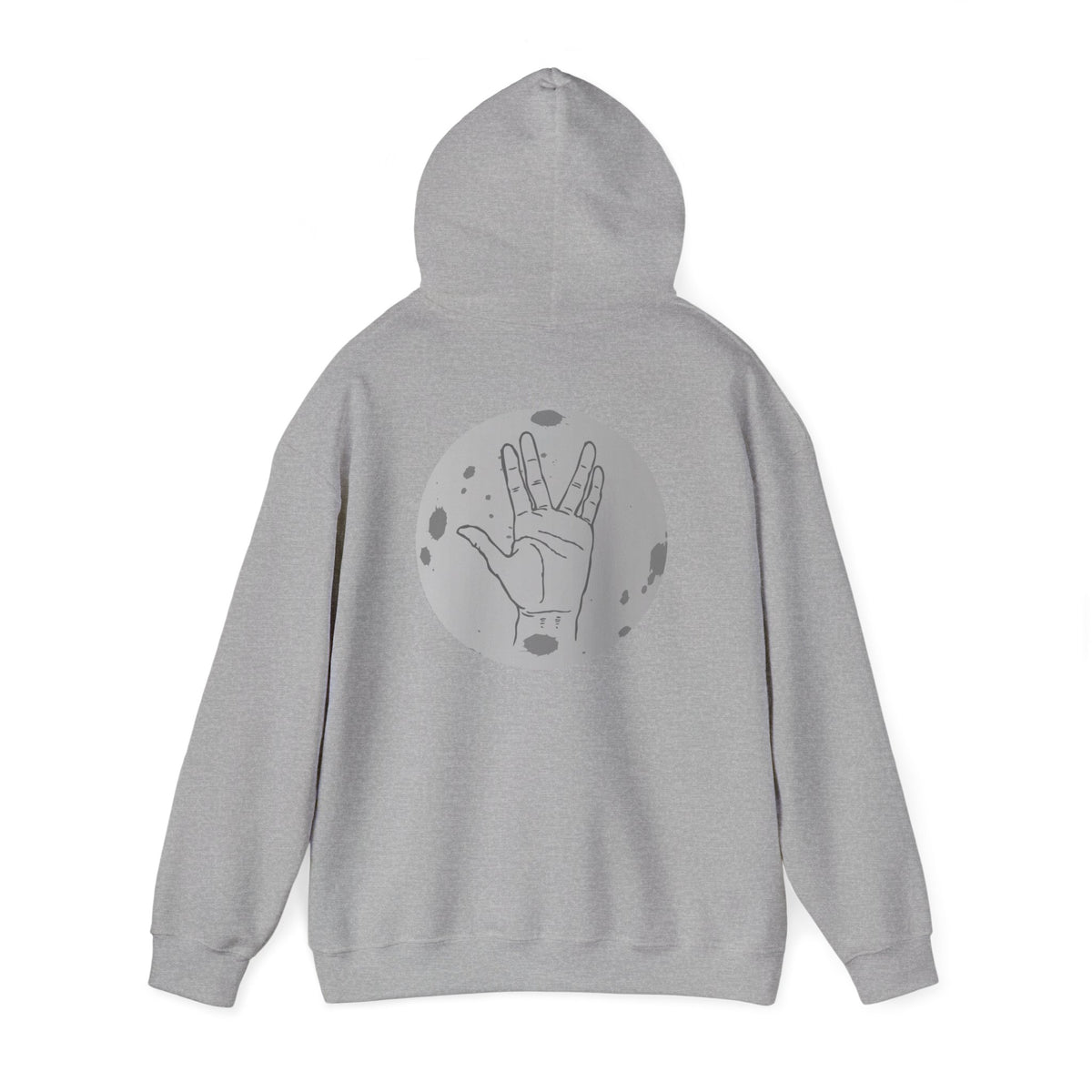 Vulcan Salute Hoodie — Retro Space Hand Graphic Pullover