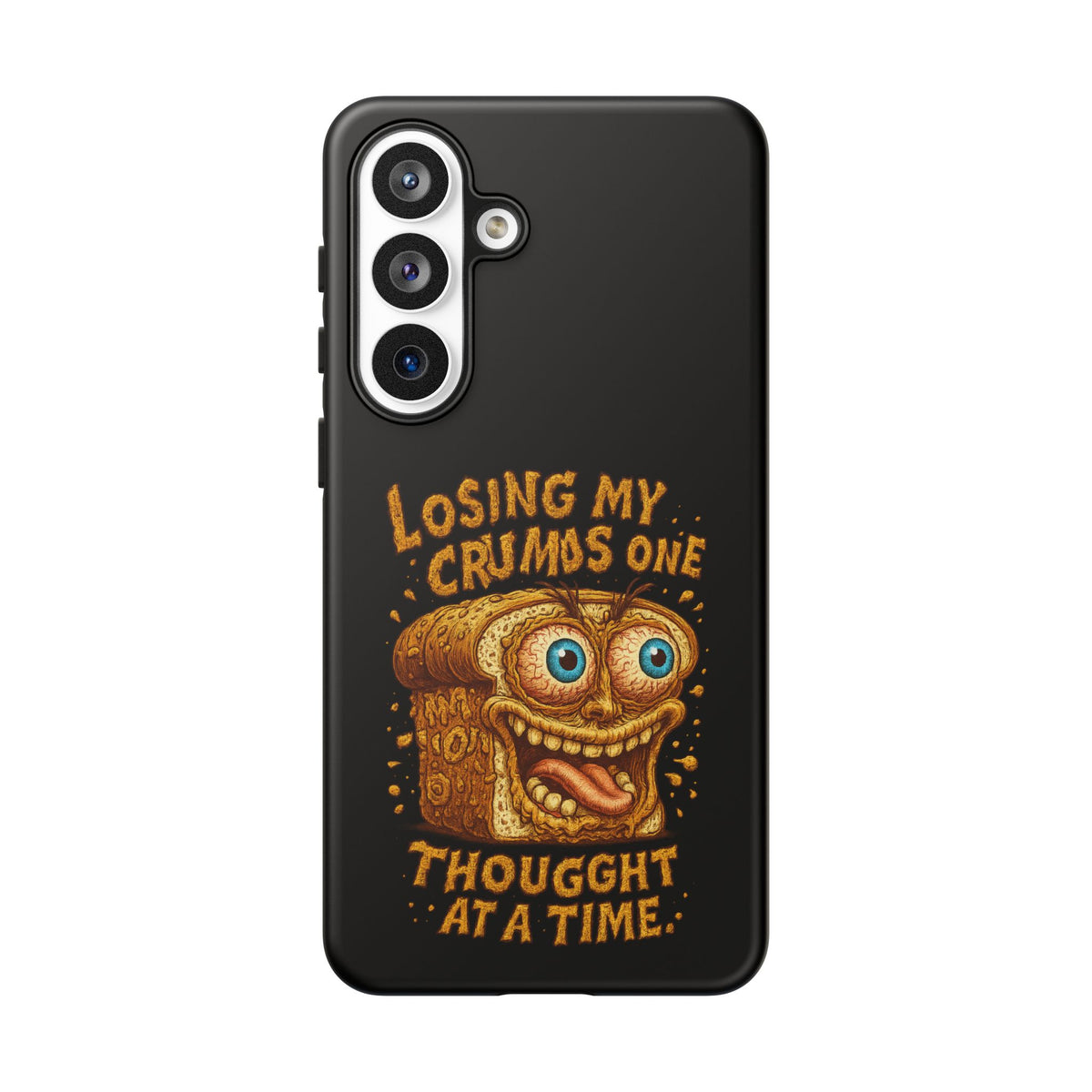 Phone Case — "Losing My Crumbs One Thought at a Time" Funny Retro Bread Illustration