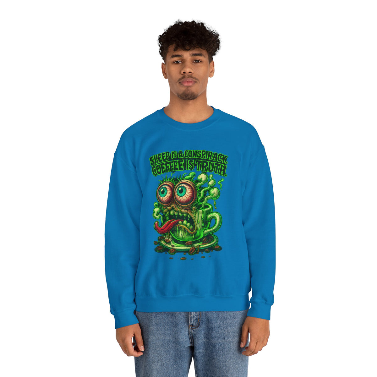 Sleep Is a Conspiracy Coffee Creature Crewneck