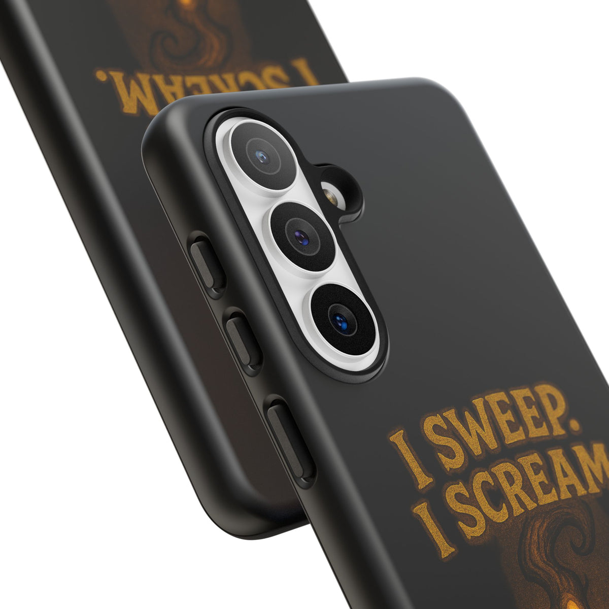 Phone Case — "I Sweep. I Scream. I Smile in That Order." Halloween Horror Design
