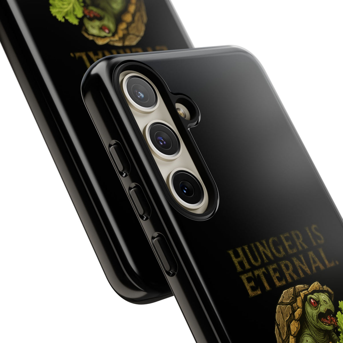 Phone Case — "Hunger Is Eternal, Your Fingers Are Optional" Turtle Monster Design
