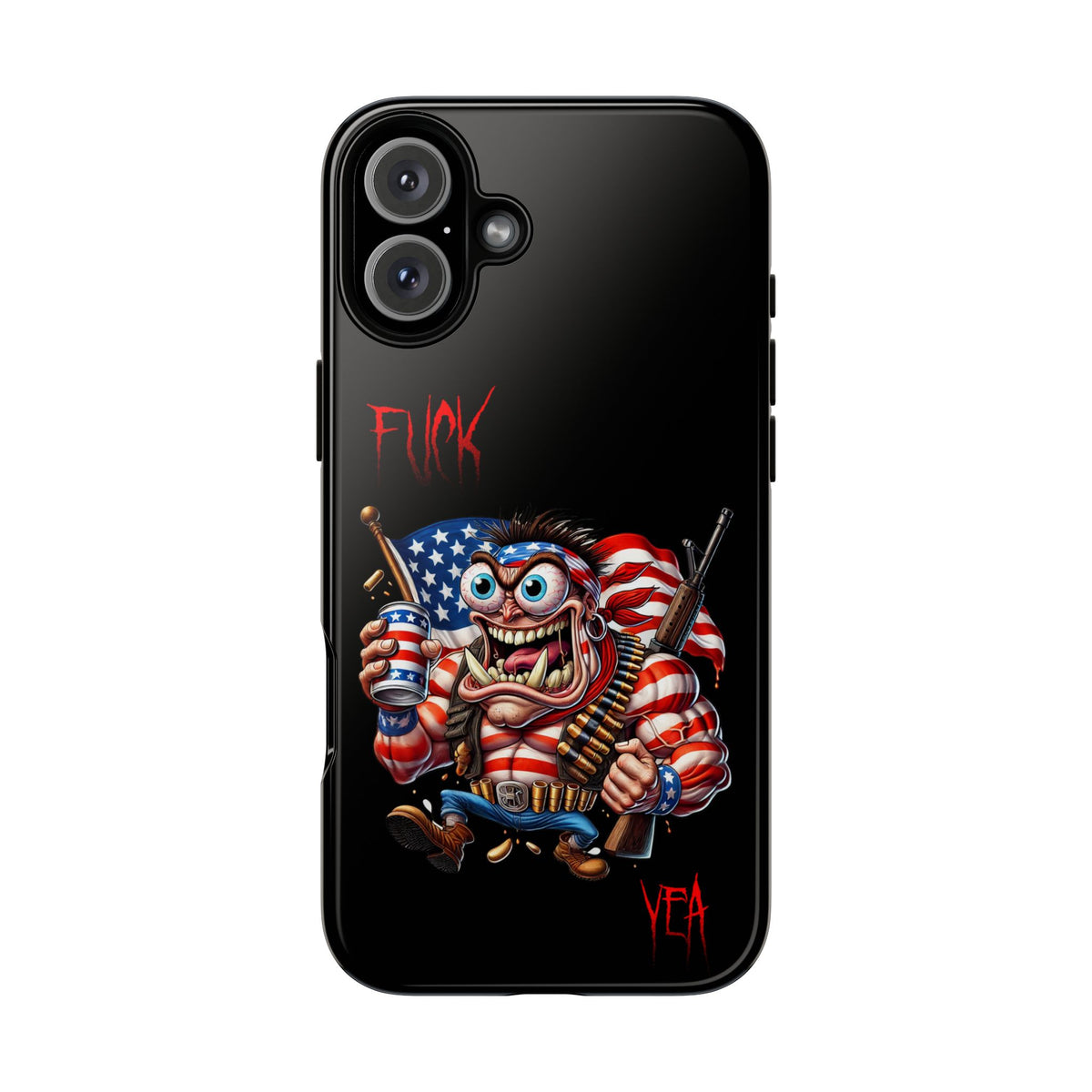 Patriotic Madman Phone Case — 'Funk Yea' USA Flag Tough Case
