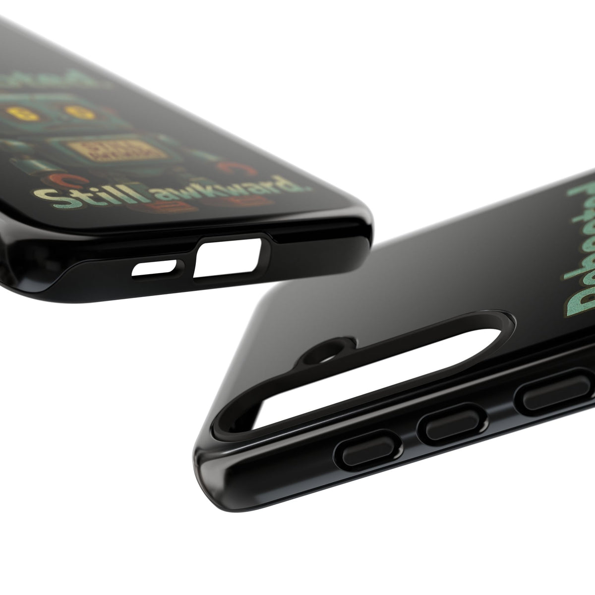 Phone Case — 'Rebooted. Still Awkward.' Retro Robot Protective Cover