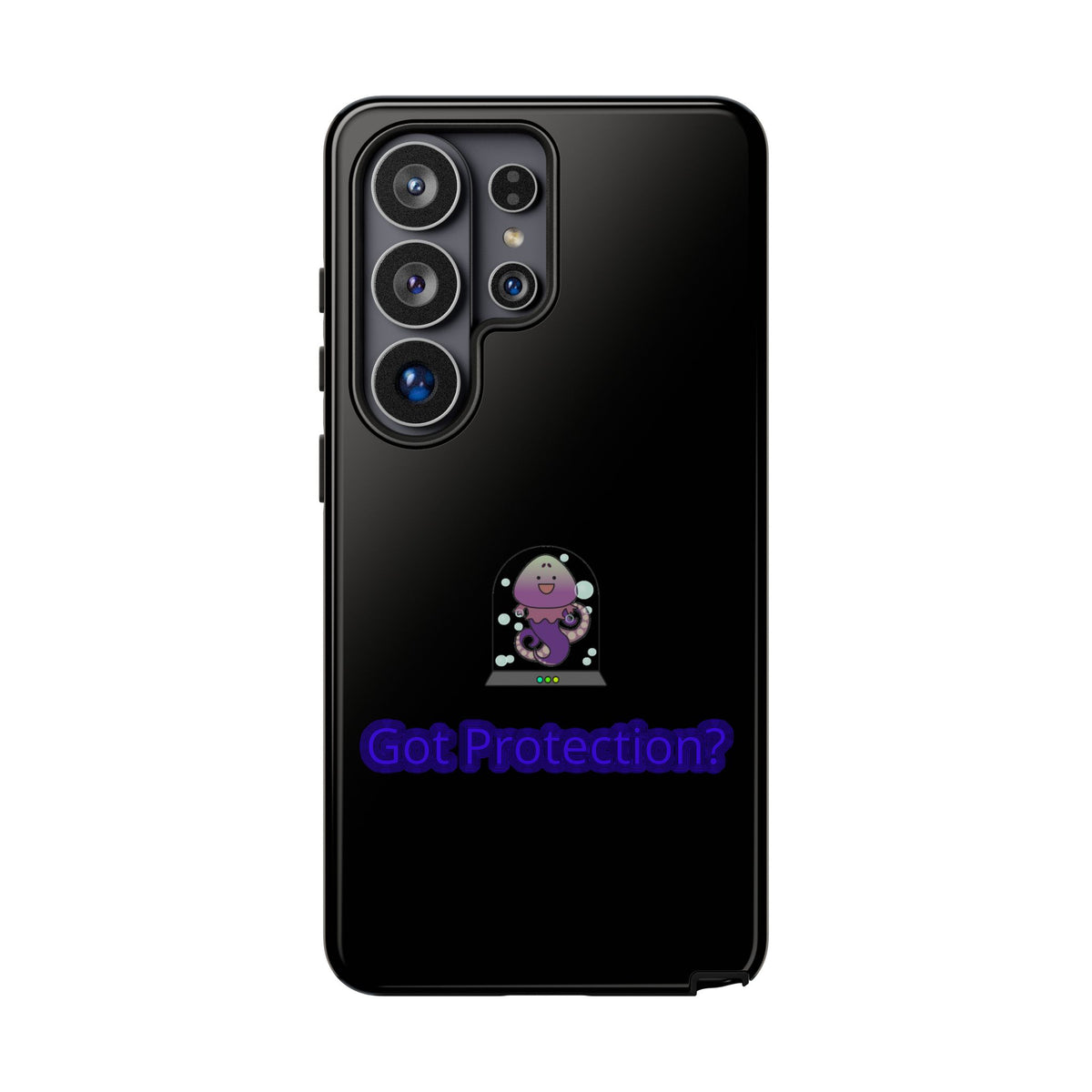 Phone Case — 'Got Protection?' Cute Purple Alien Anti-Shock Protective Cover