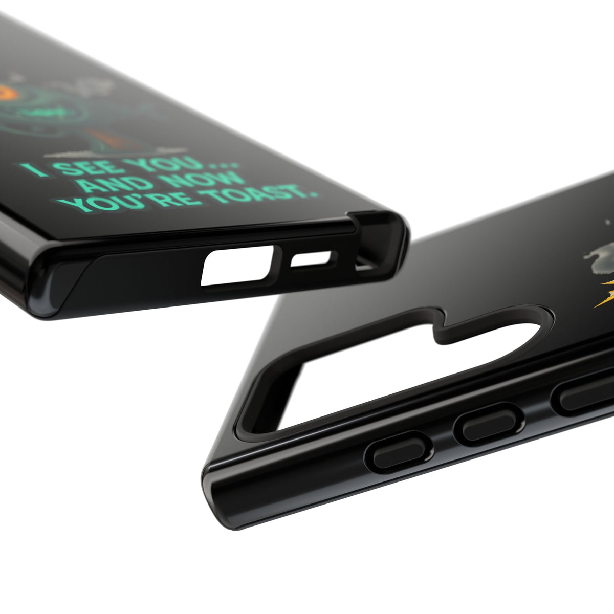 Phone Case — Cute Zombie Blaster Design with "I See You... And Now You're Toast"