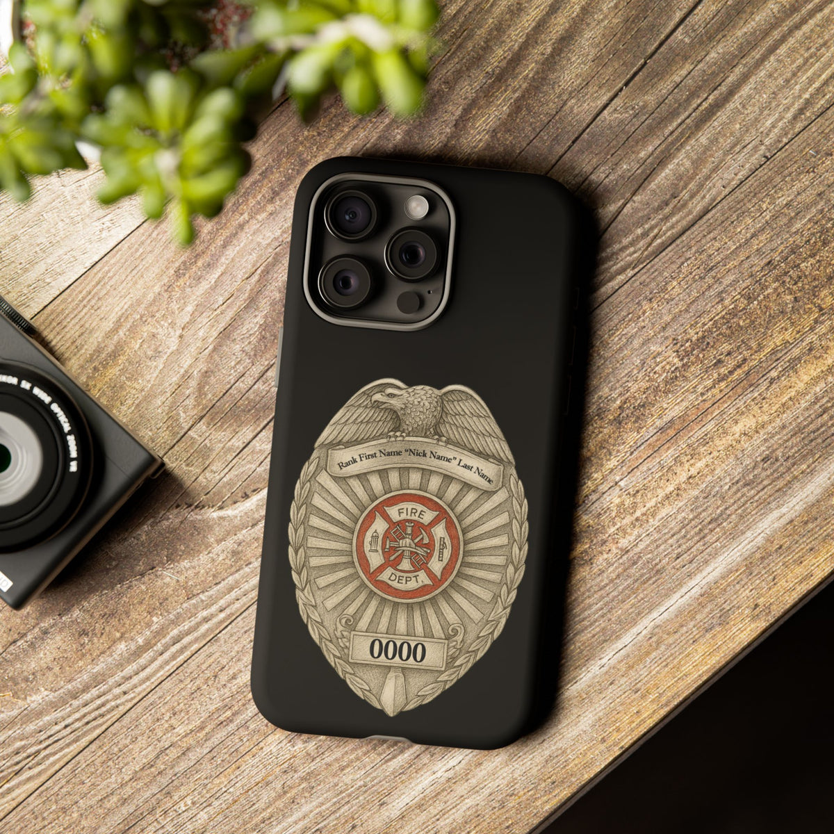 Firefighter Badge Phone Case – Personalized Dept. Emblem Tough Case