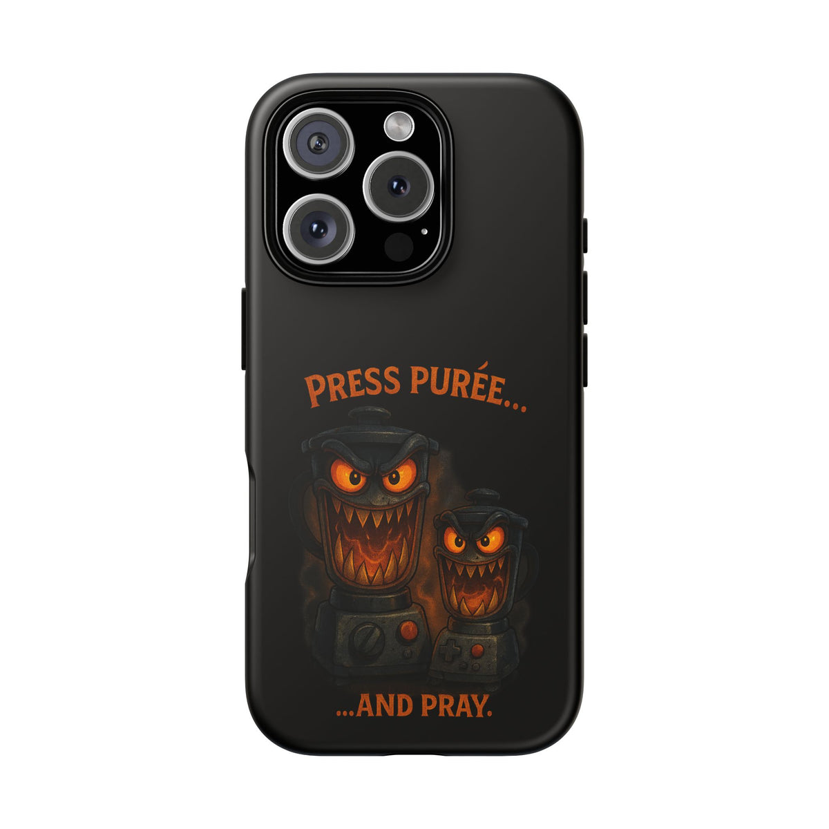 Phone Case - 'Press Purée...and Pray' Halloween Horror Protective Cover
