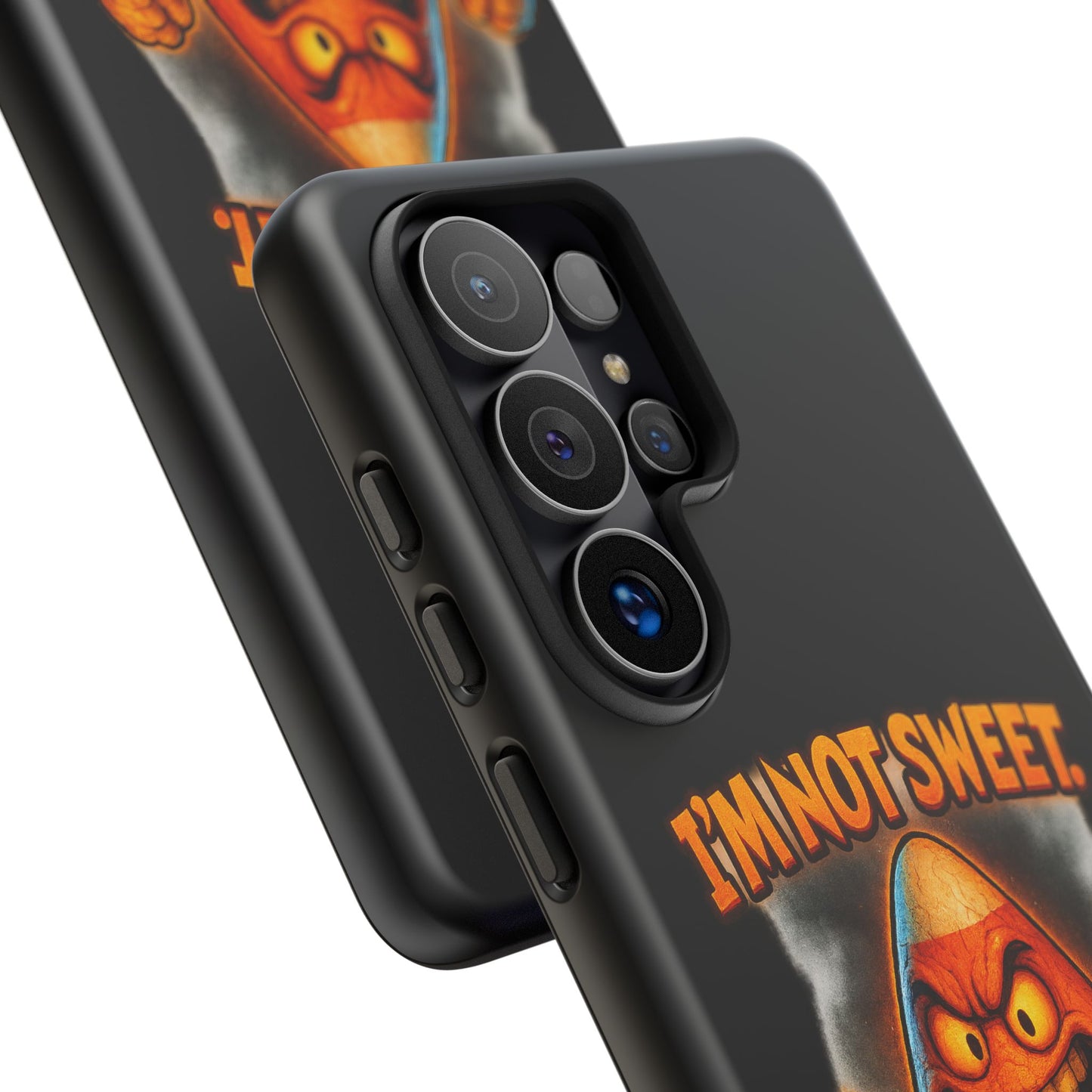 Phone Case — "I'm Not Sweet, I'm Spite in Stripes" Candy Monster Design