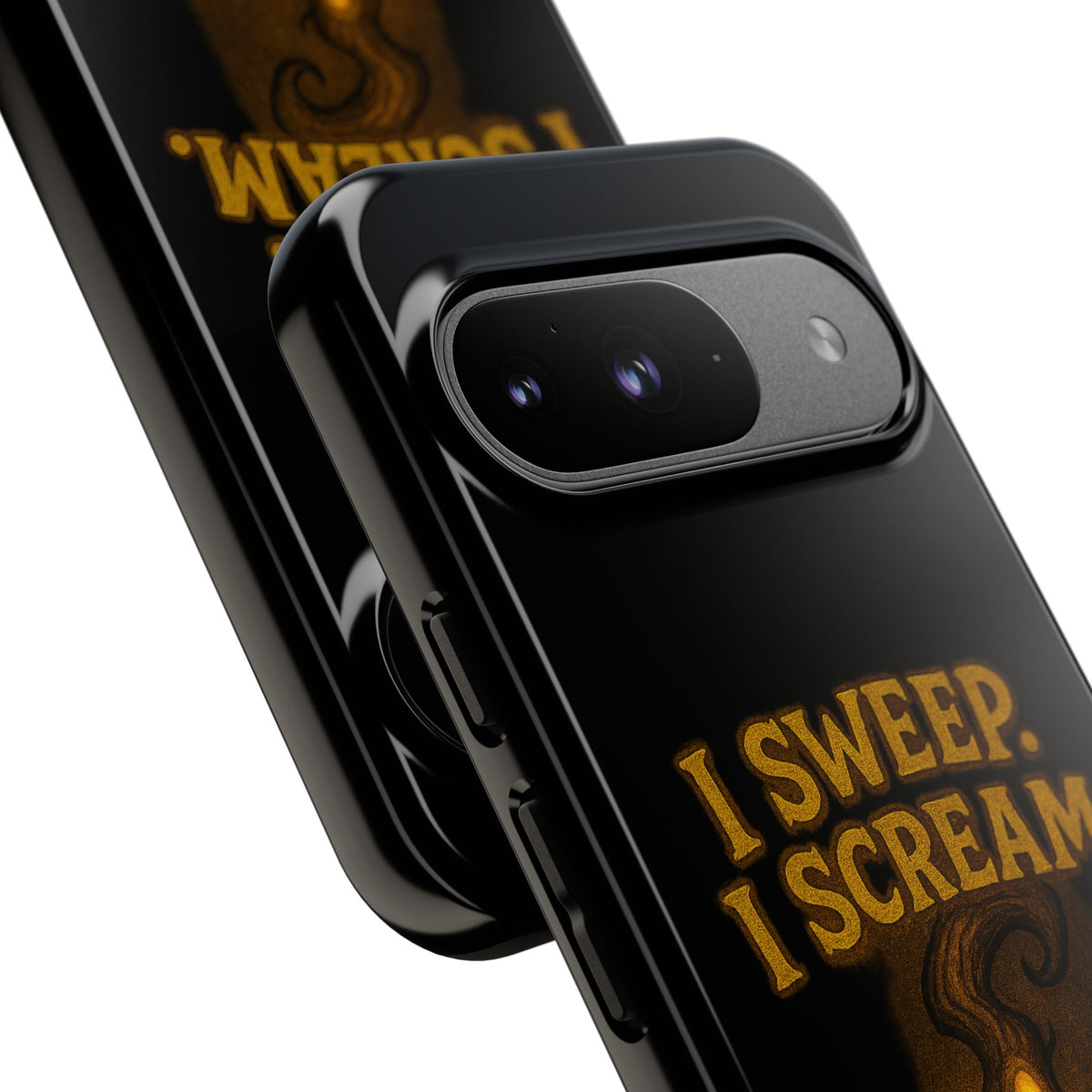 Phone Case — "I Sweep. I Scream. I Smile in That Order." Halloween Horror Design