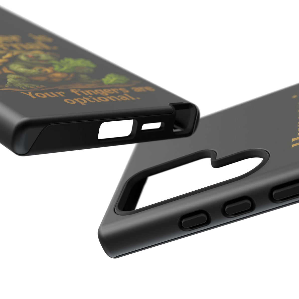 Phone Case — 'Hunger Is Eternal, Your Fingers Are Optional' Turtle Snack Graphic