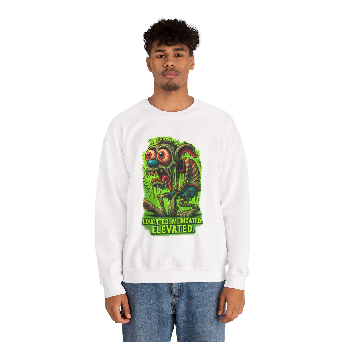 Educated. Medicated. Elevated. Crewneck Sweatshirt