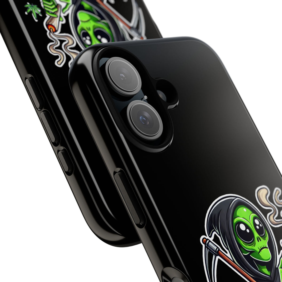 Reaper Alien Phone Case – Cute Grim Reaper Smoking Weed iPhone Case