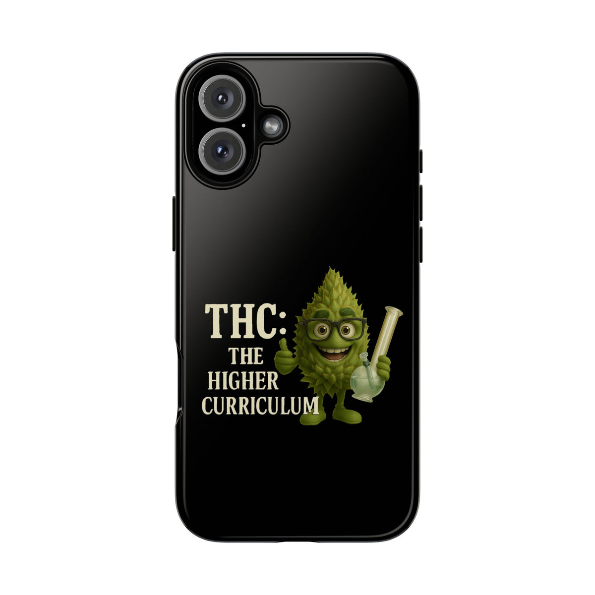 THC The Higher Curriculum Phone Case – Funny Cannabis Nug Cartoon iPhone Case