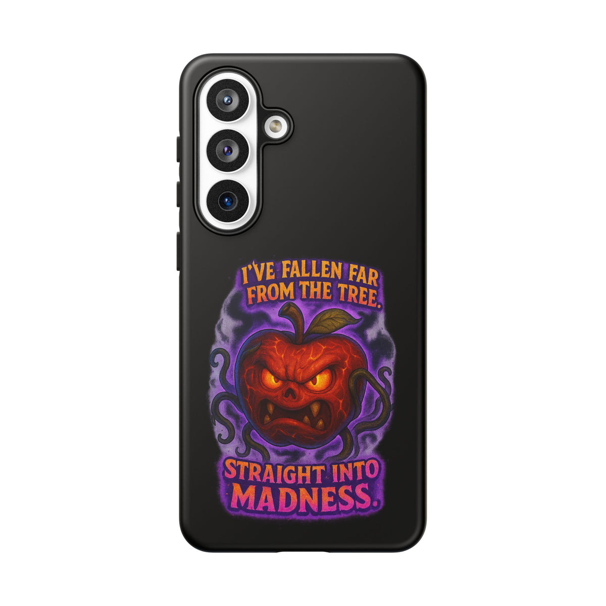 Phone Case — 'I've Fallen Far From the Tree, Straight Into Madness' Pumpkin Horror Design
