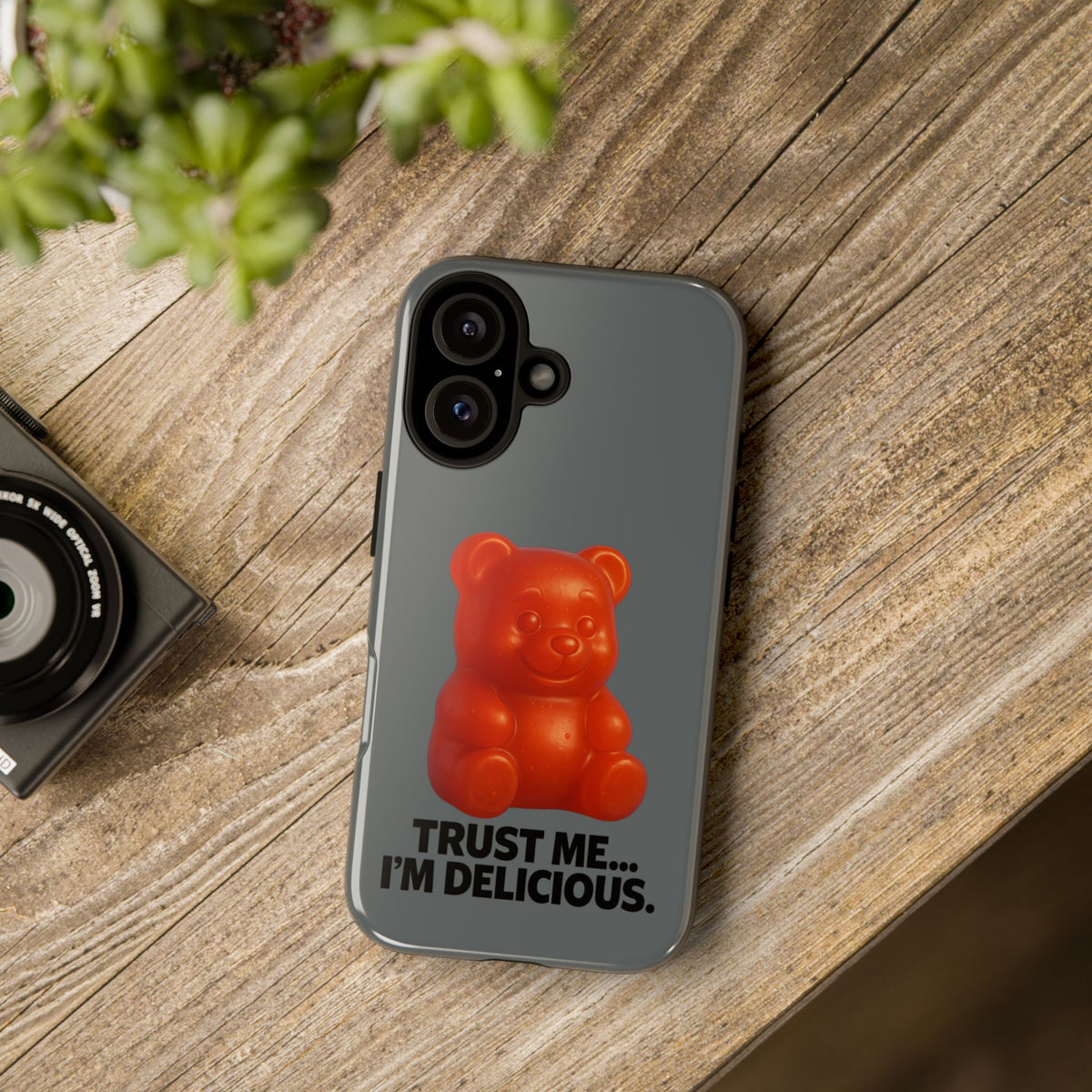 Phone Case — Red Gummy Bear 'Trust Me... I'm Delicious' Protective Case