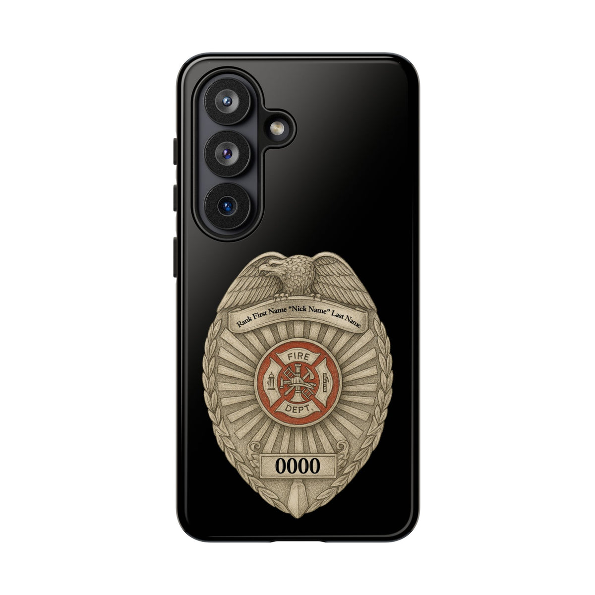 Firefighter Badge Phone Case – Personalized Dept. Emblem Tough Case