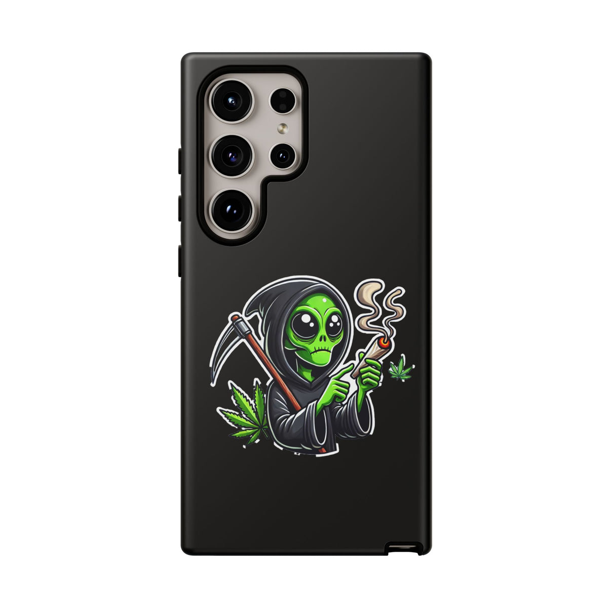 Reaper Alien Phone Case – Cute Grim Reaper Smoking Weed iPhone Case