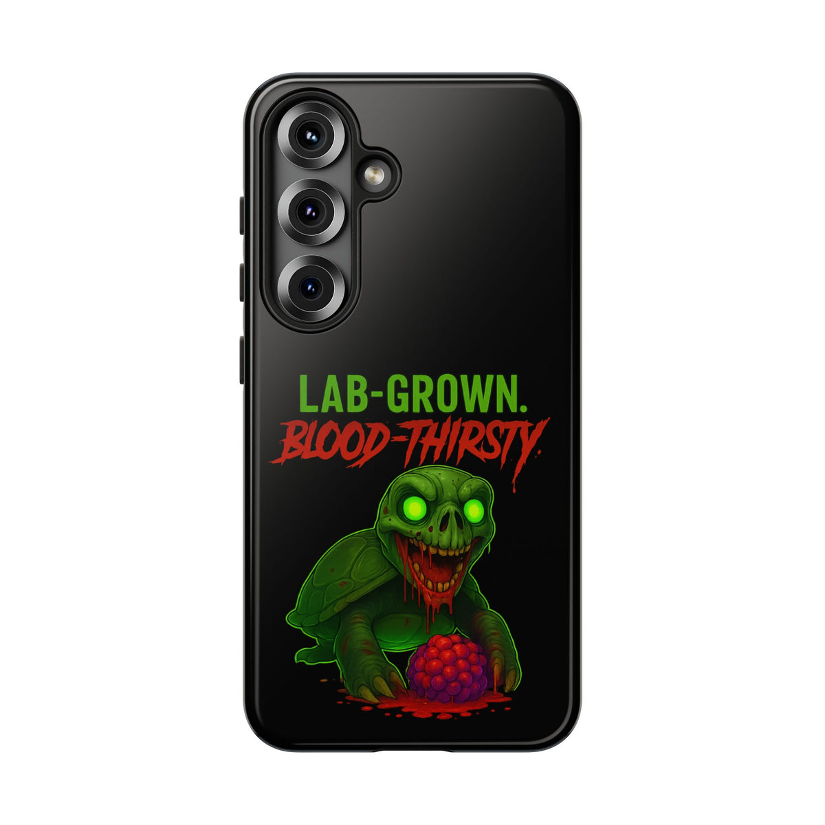 Phone Case — “Lab-Grown. Blood-Thirsty!” Green Monster Horror Design
