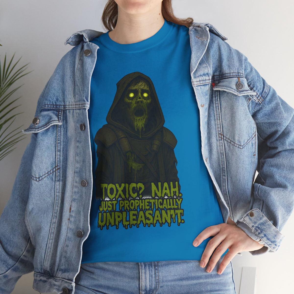 Toxic? Nah Grim Reaper Tee | Spooky Skull Hood Graphic