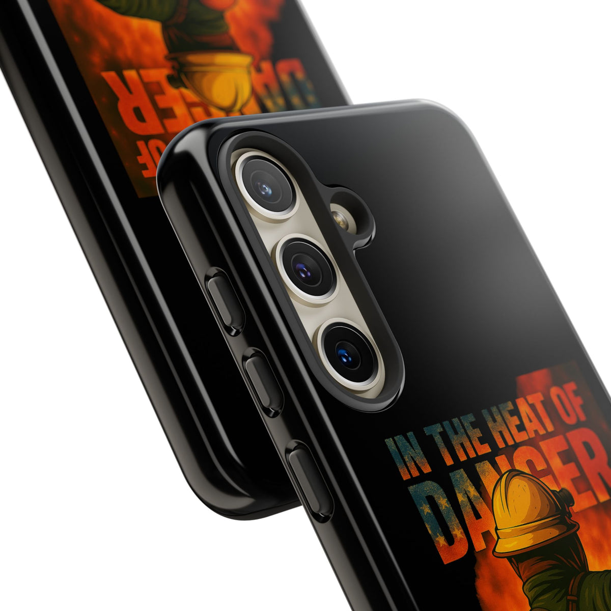 Firefighter Phone Case — "In the Heat of Danger We Hold the Line" Tough Protective Case