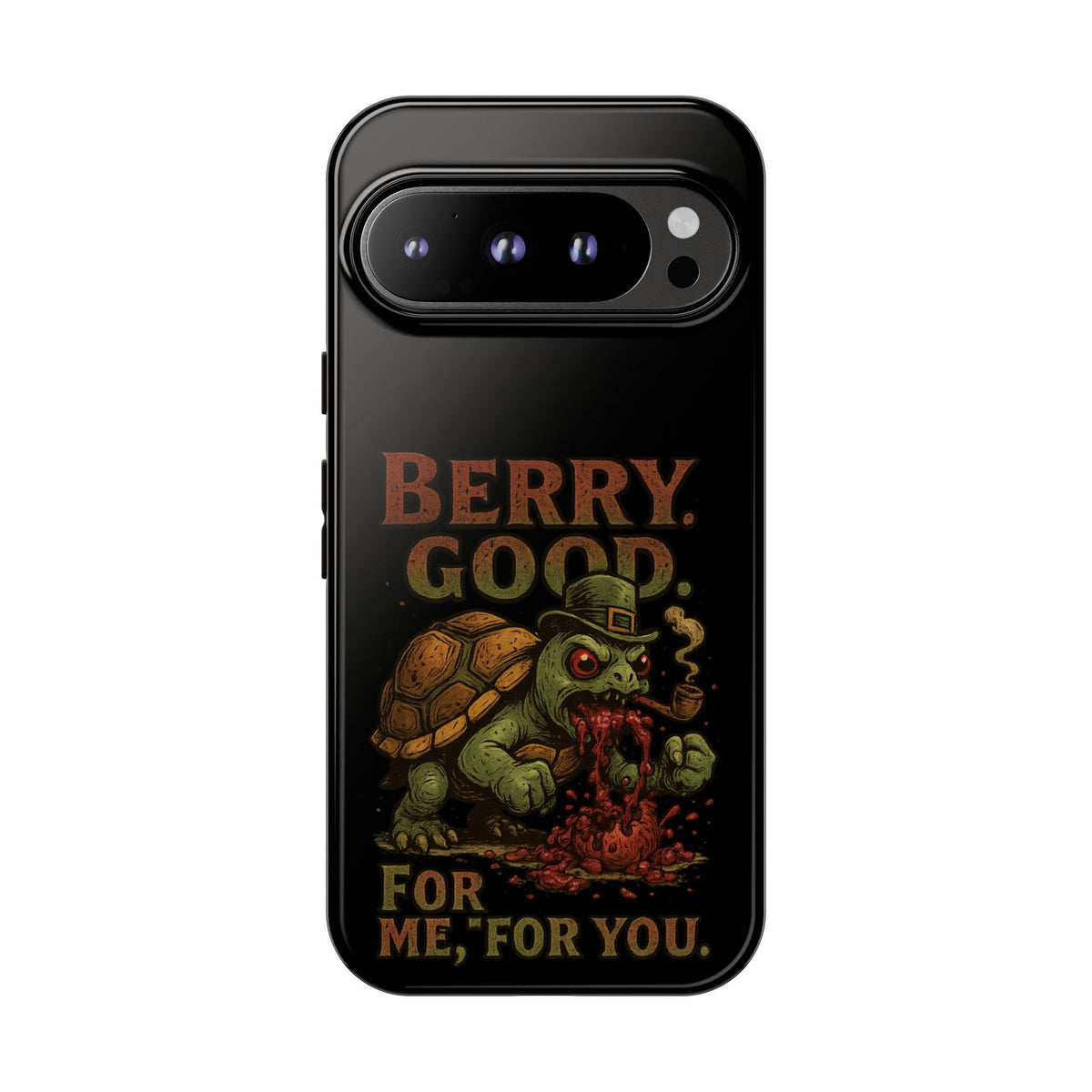 Phone Case — 'Berry Good' Zombie Turtle Graphic Tough Protective Case