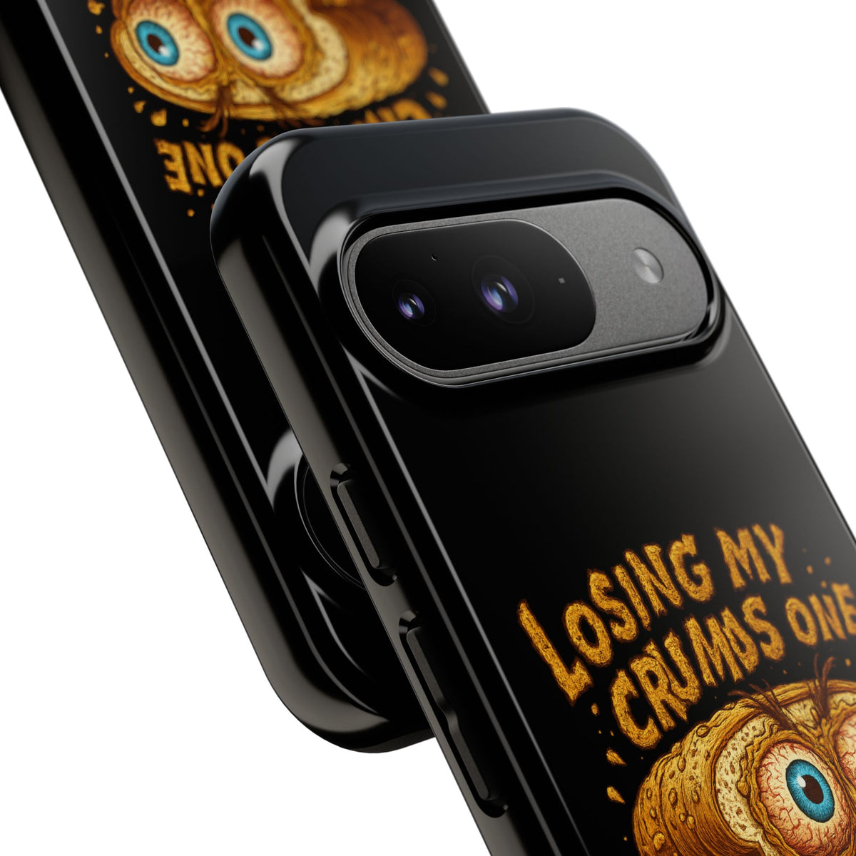Phone Case — "Losing My Crumbs One Thought at a Time" Funny Retro Bread Illustration