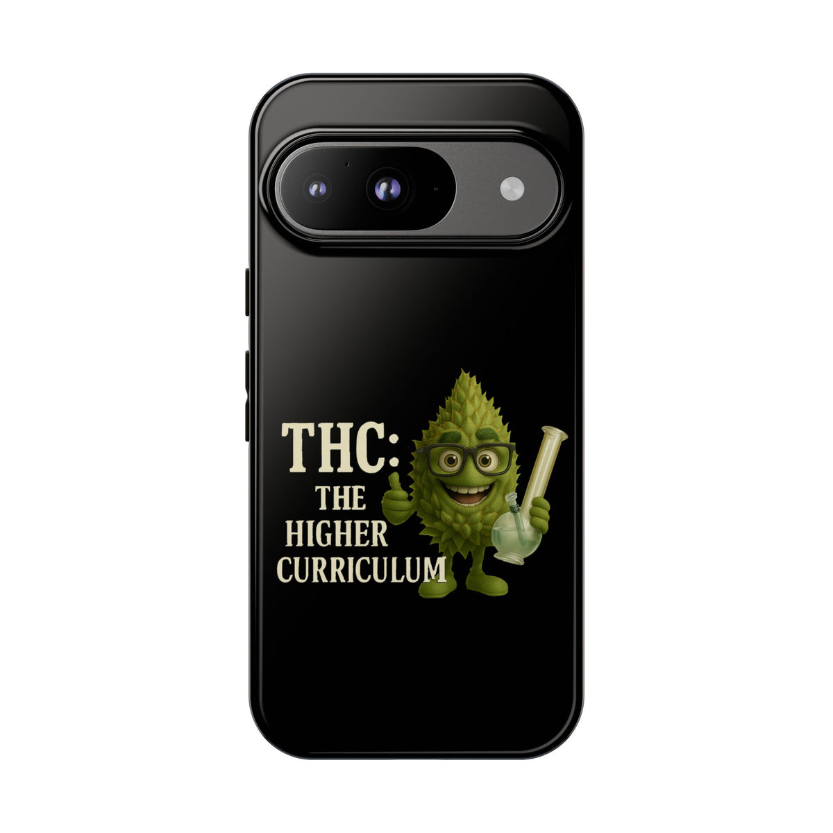 THC The Higher Curriculum Phone Case – Funny Cannabis Nug Cartoon iPhone Case