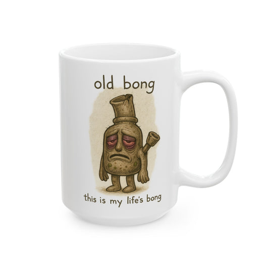 Coffee Mug — Funny Bong Cartoon Design (11oz, 15oz)