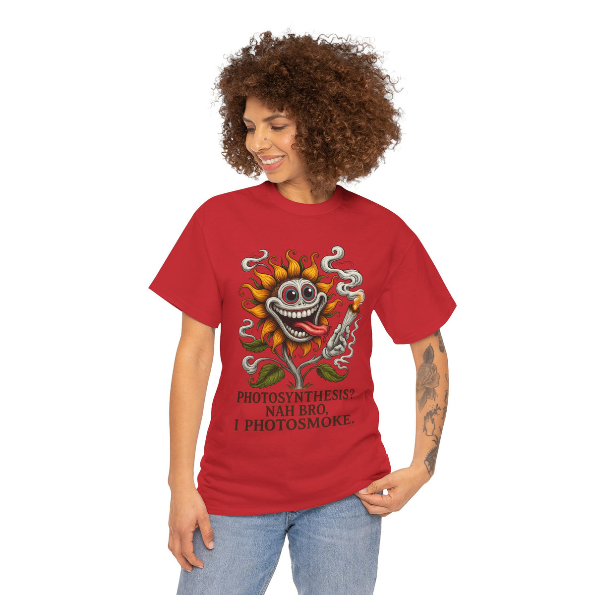 Photosmoke Sunflower – “I Photosmoke” Funny Stoner Plant T-Shirt