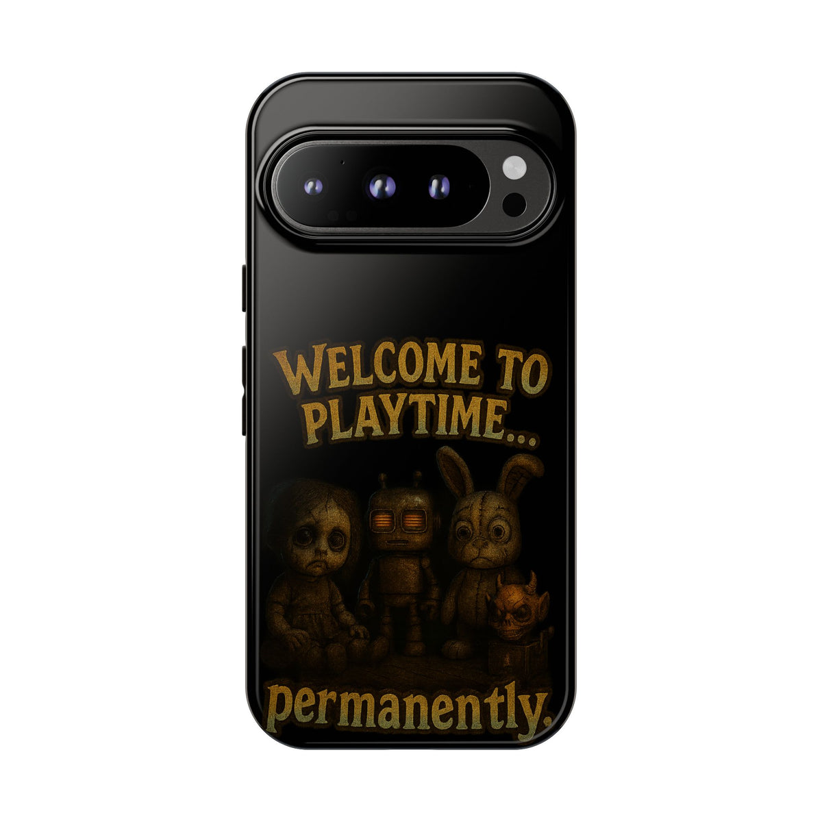 Phone Case — "Welcome to Playtime... Permanently." Horror Game Character Protective Case
