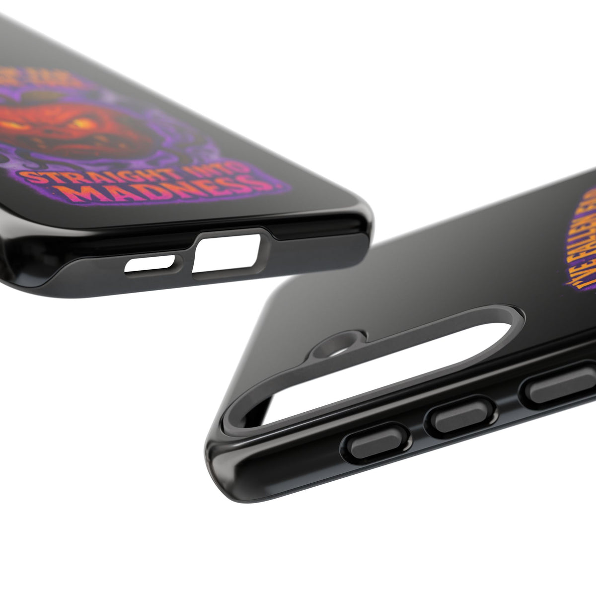 Phone Case — 'I've Fallen Far From the Tree, Straight Into Madness' Pumpkin Horror Design