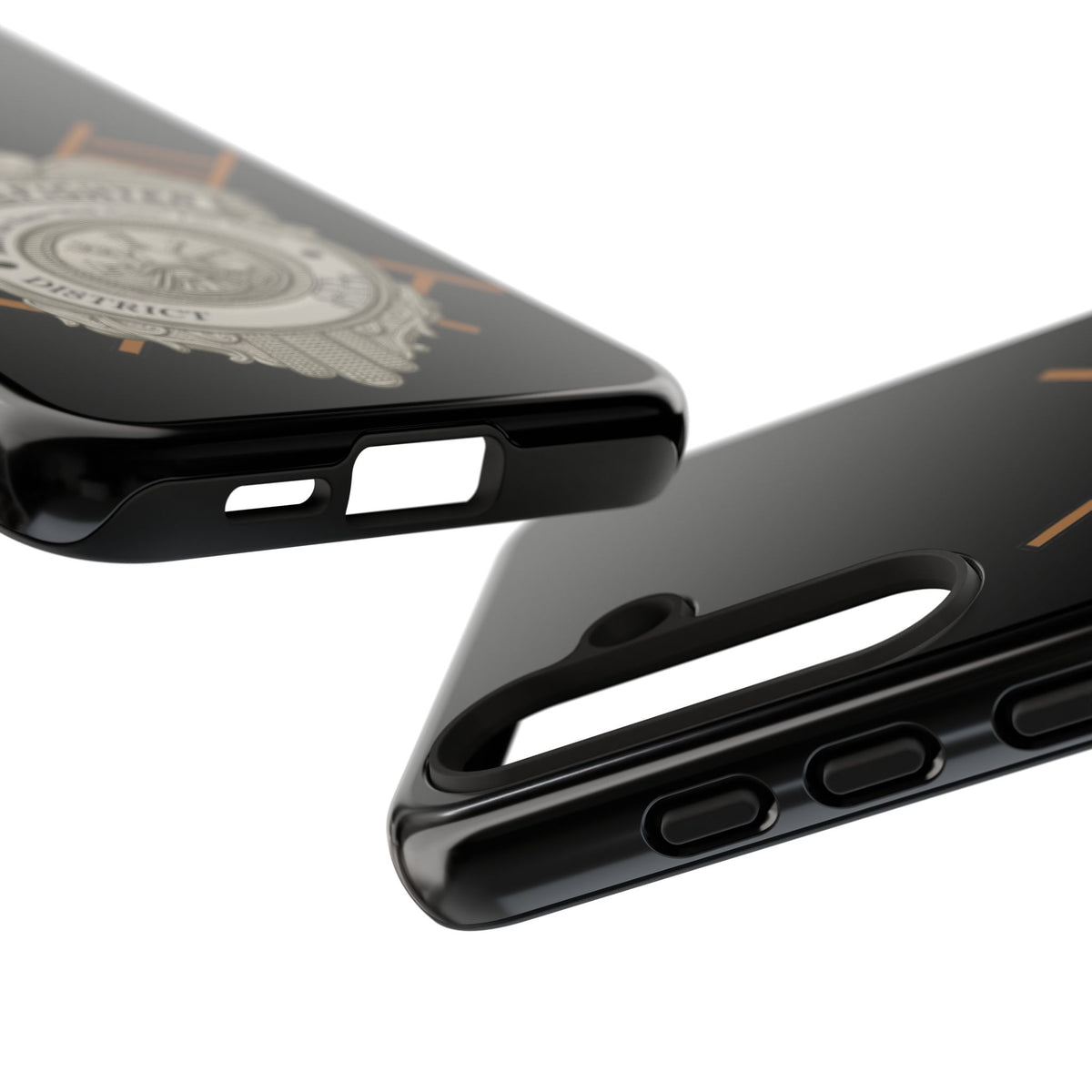 Firefighter Badge Tough Phone Case — Firefighter Helmet & Ladders Protective Case