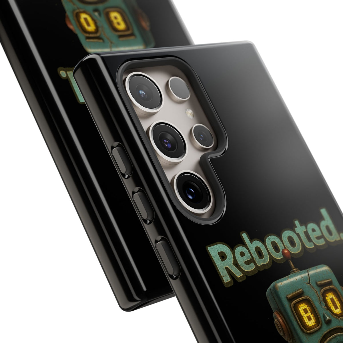 Phone Case — 'Rebooted. Still Awkward.' Retro Robot Protective Cover