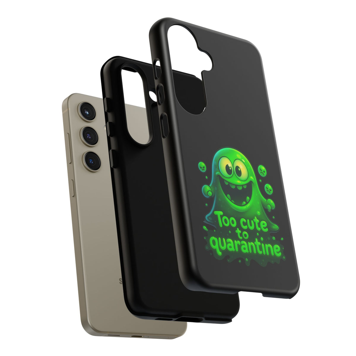 Phone Case — 'Too Cute to Quarantine' Green Monster Protective Cover