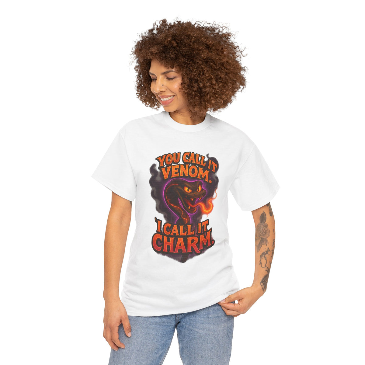 You Call It Venom I Call It Charm T-Shirt | Snake Illustration