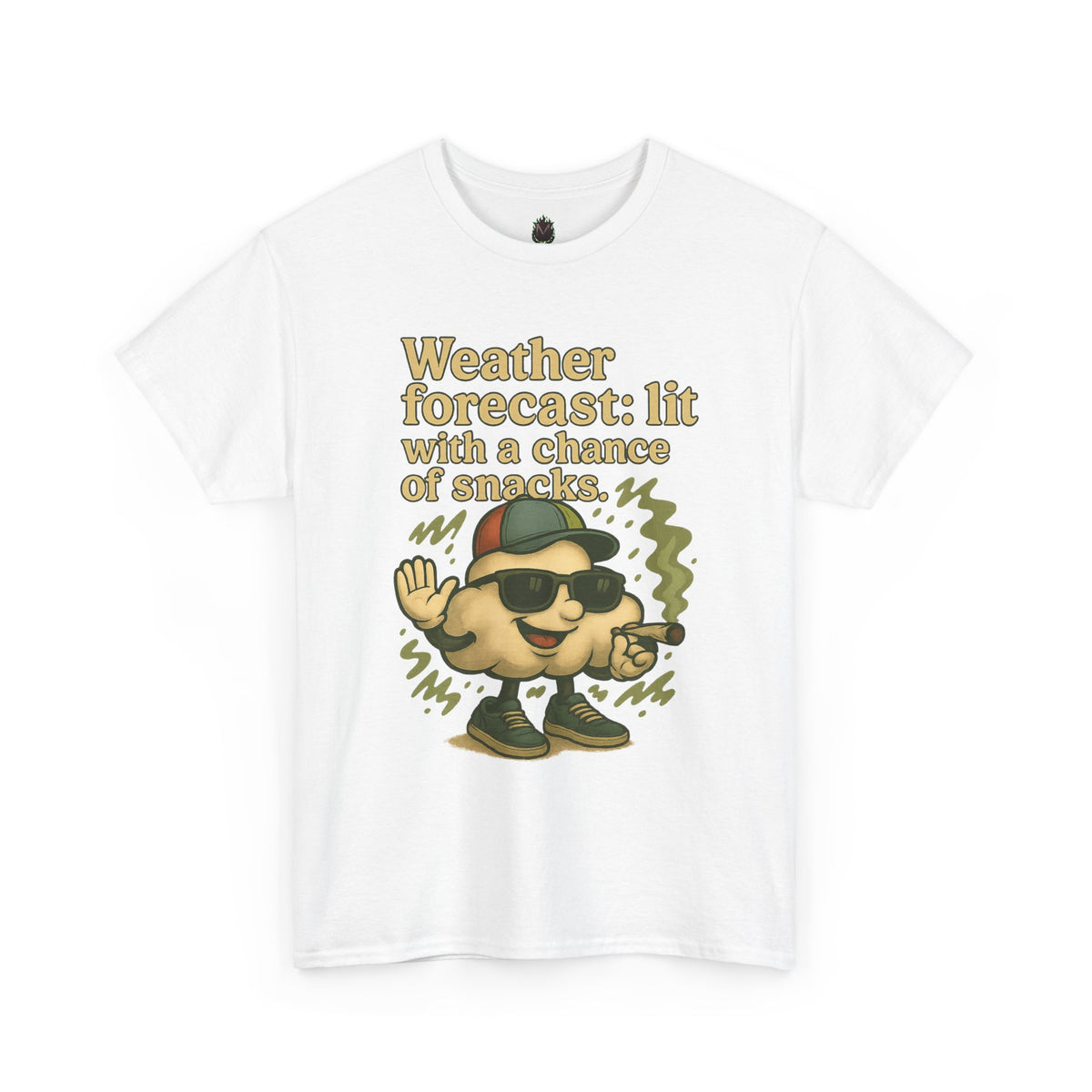 Weather Forecast: Lit With a Chance of Snacks – Chill Cloud T-Shirt