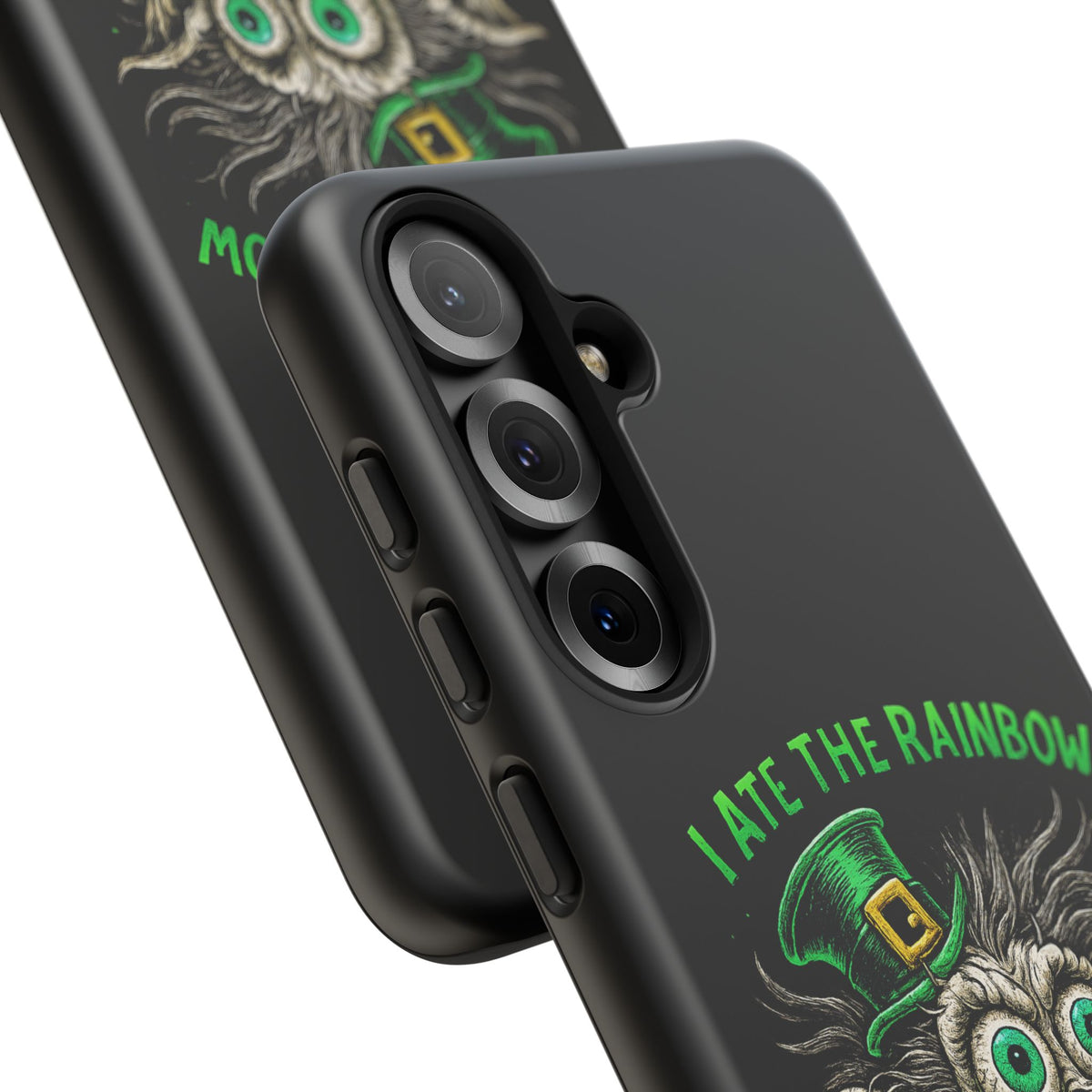 St. Patrick's Horror Phone Case — "I Ate the Rainbow, The Gold Screamed" Lucky Goblin Design
