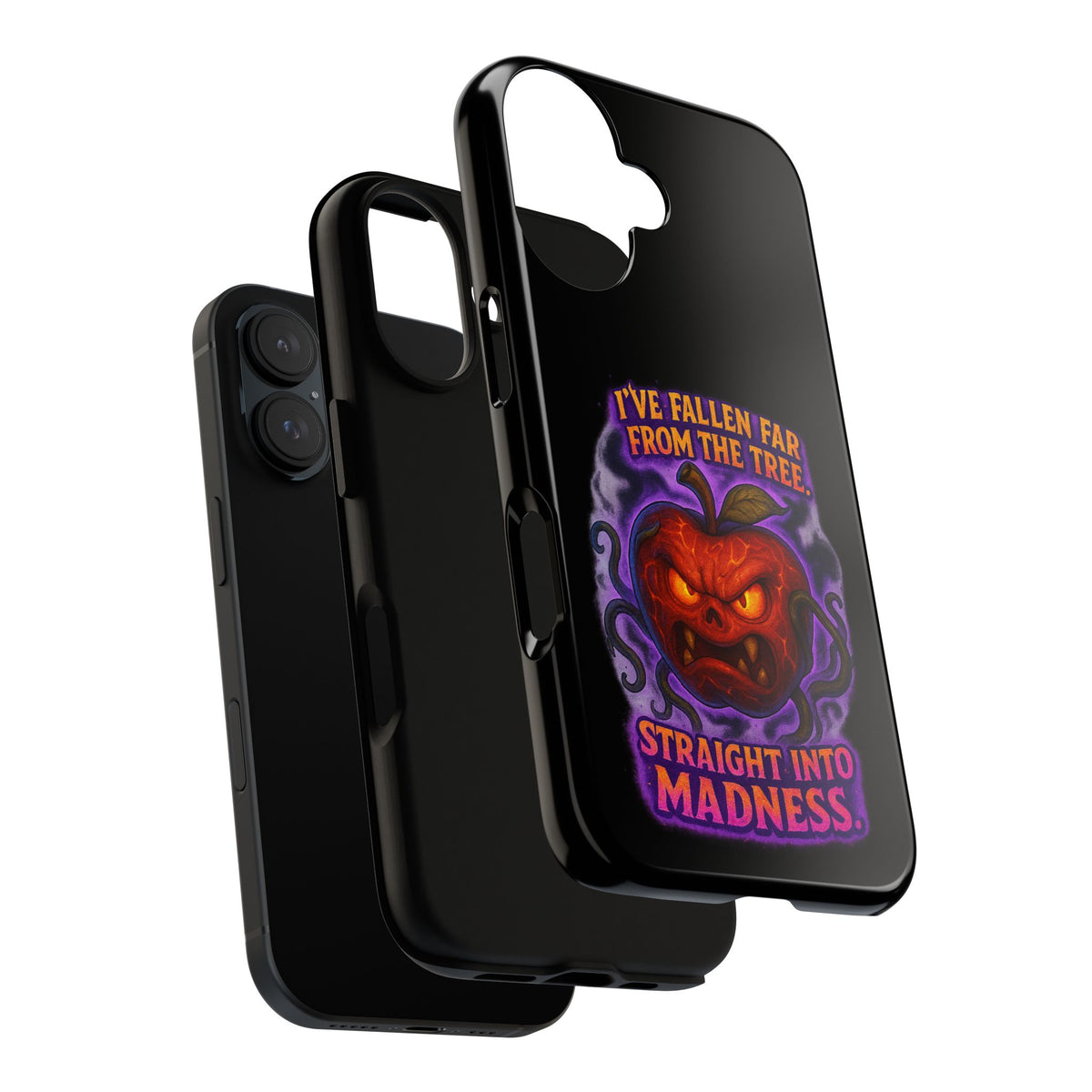 Phone Case — 'I've Fallen Far From the Tree, Straight Into Madness' Pumpkin Horror Design