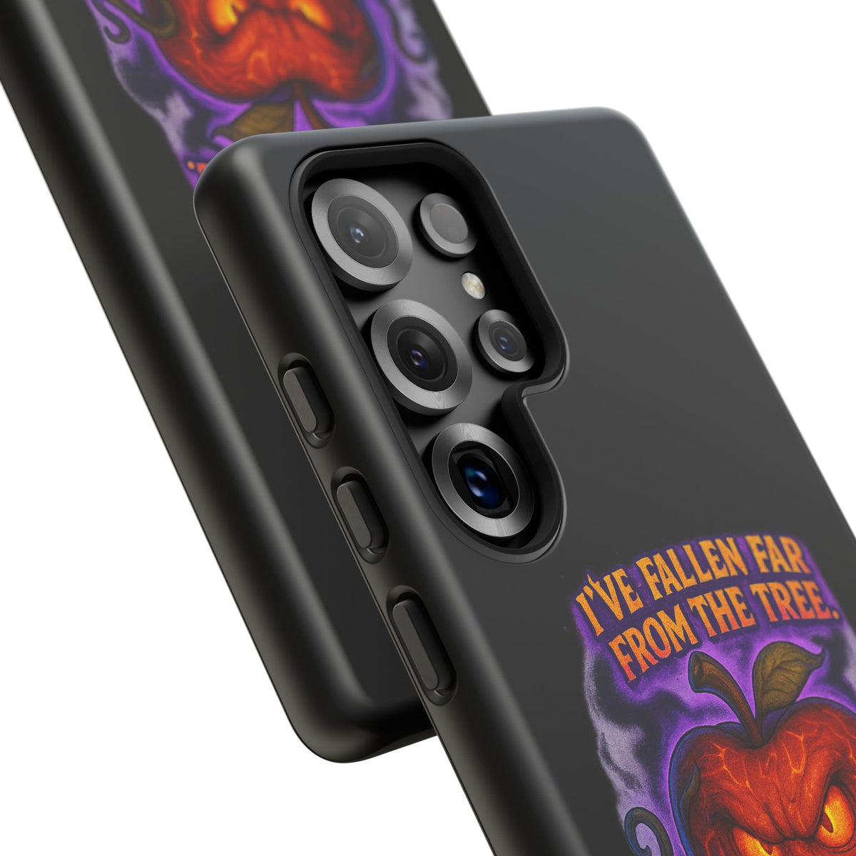 Phone Case — 'I've Fallen Far From the Tree, Straight Into Madness' Pumpkin Horror Design