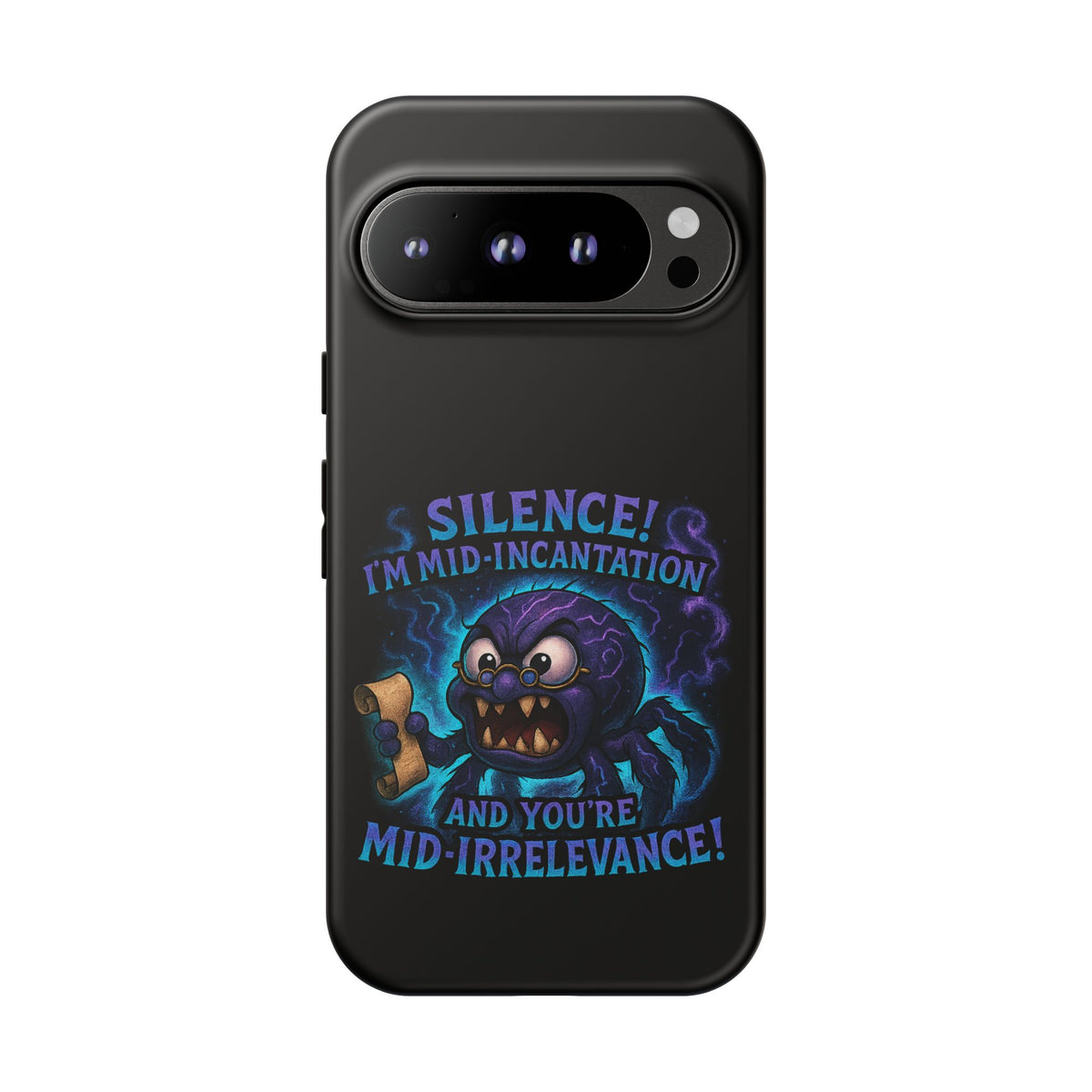 Phone Case — "Silence! I'm Mid-Incantation" Cute Angry Spider Magic Design
