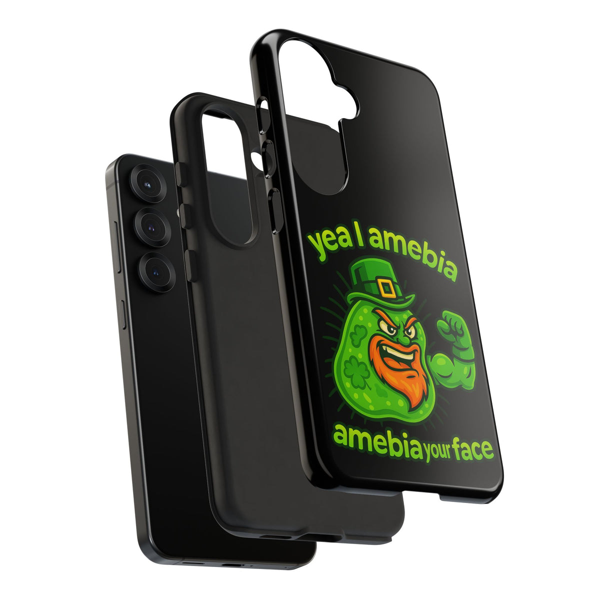 Phone Case – “Yea I Amebia, Amebia Your Face” St. Patrick’s Day Funny Amoeba Design