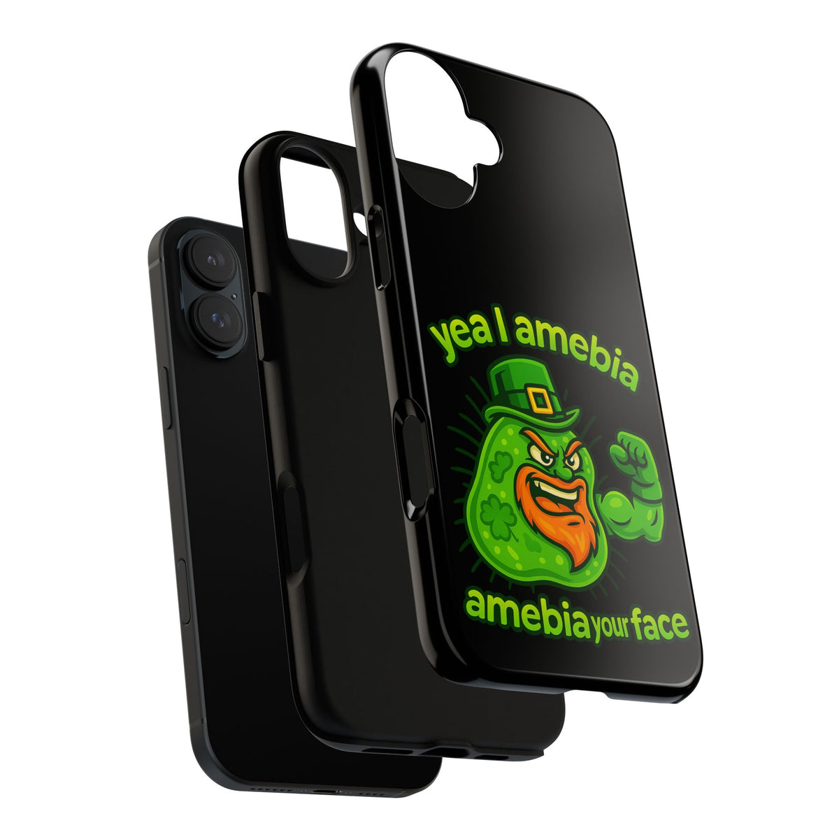 Phone Case – “Yea I Amebia, Amebia Your Face” St. Patrick’s Day Funny Amoeba Design