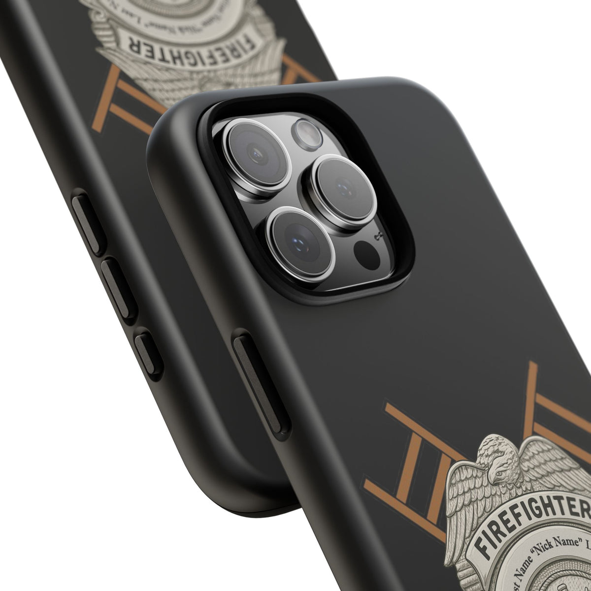 Firefighter Badge Tough Phone Case — Firefighter Helmet & Ladders Protective Case