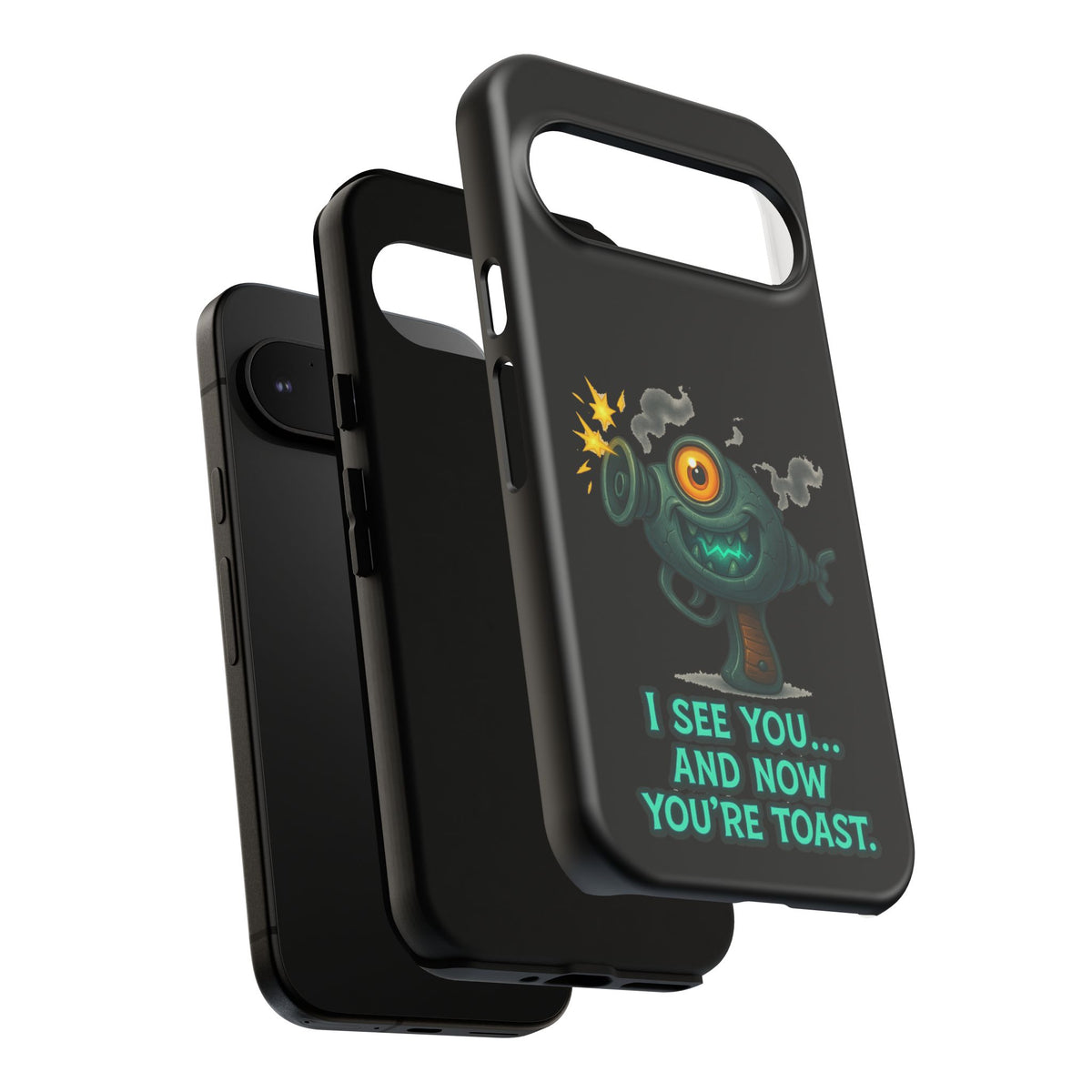 Phone Case — Cute Zombie Blaster Design with "I See You... And Now You're Toast"