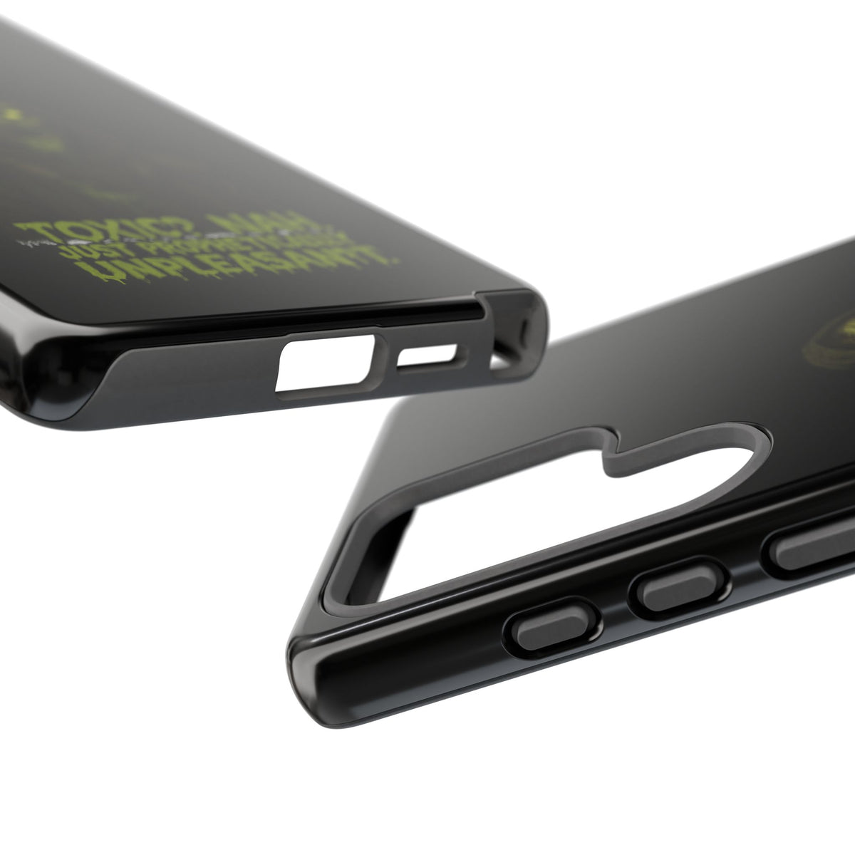 Phone Case — 'Toxic? Nah, Just Prophetically Unpleasant' Neon Grim Reaper Protective Cover