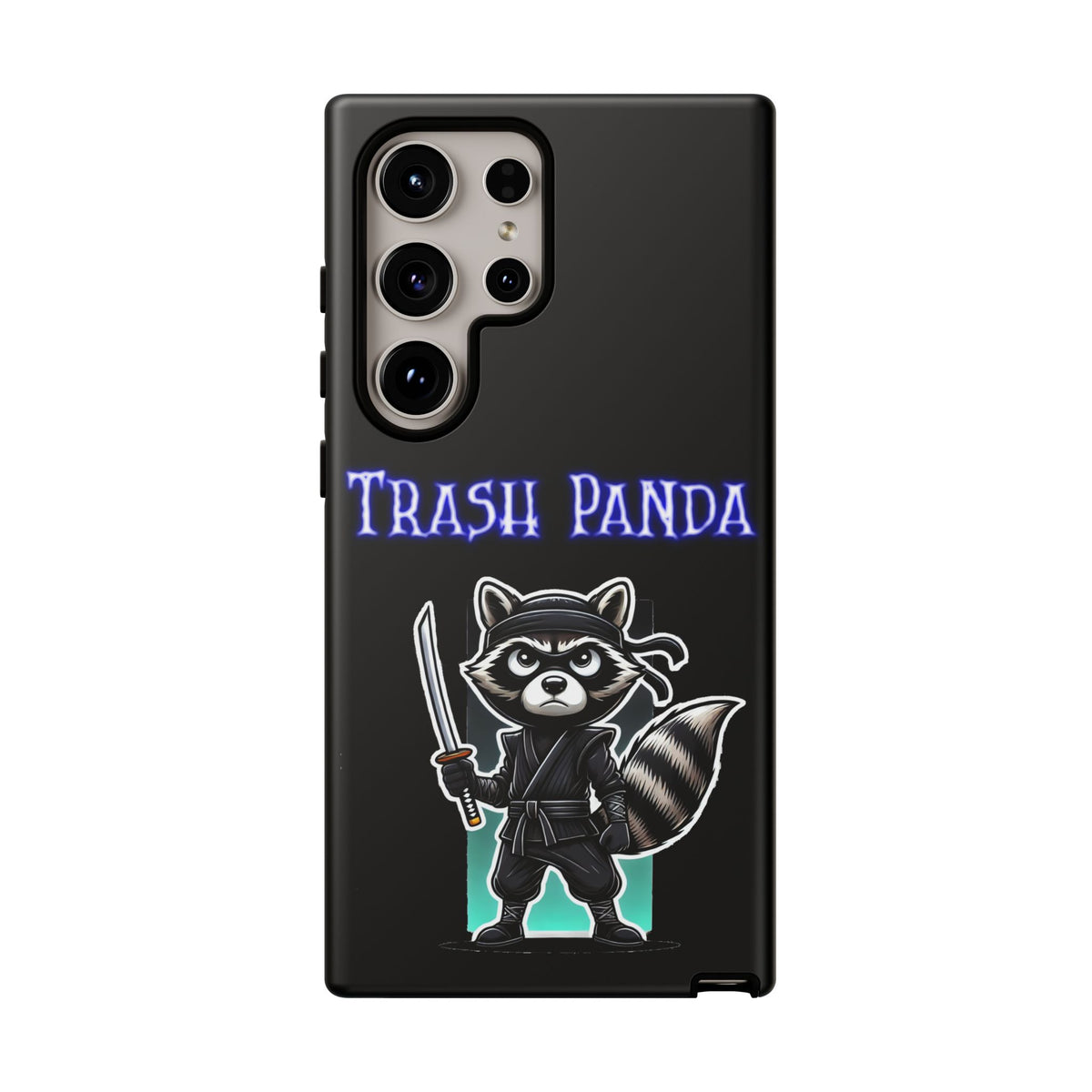 Trash Panda Ninja Phone Case — Cute Raccoon Warrior Protective Case