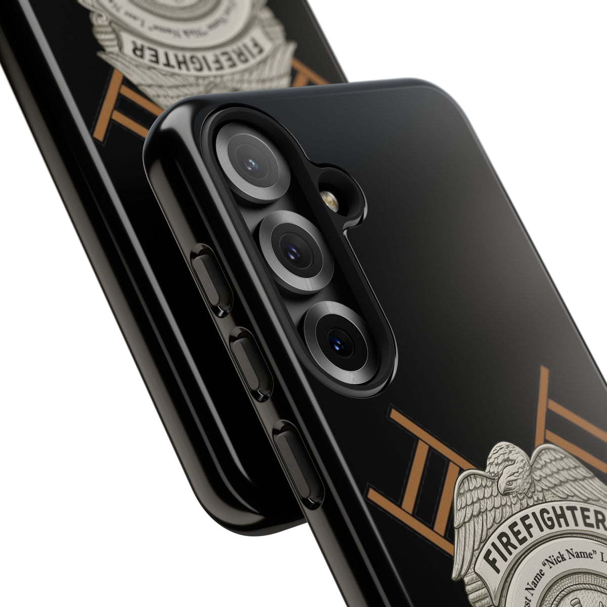 Firefighter Badge Tough Phone Case — Firefighter Helmet & Ladders Protective Case