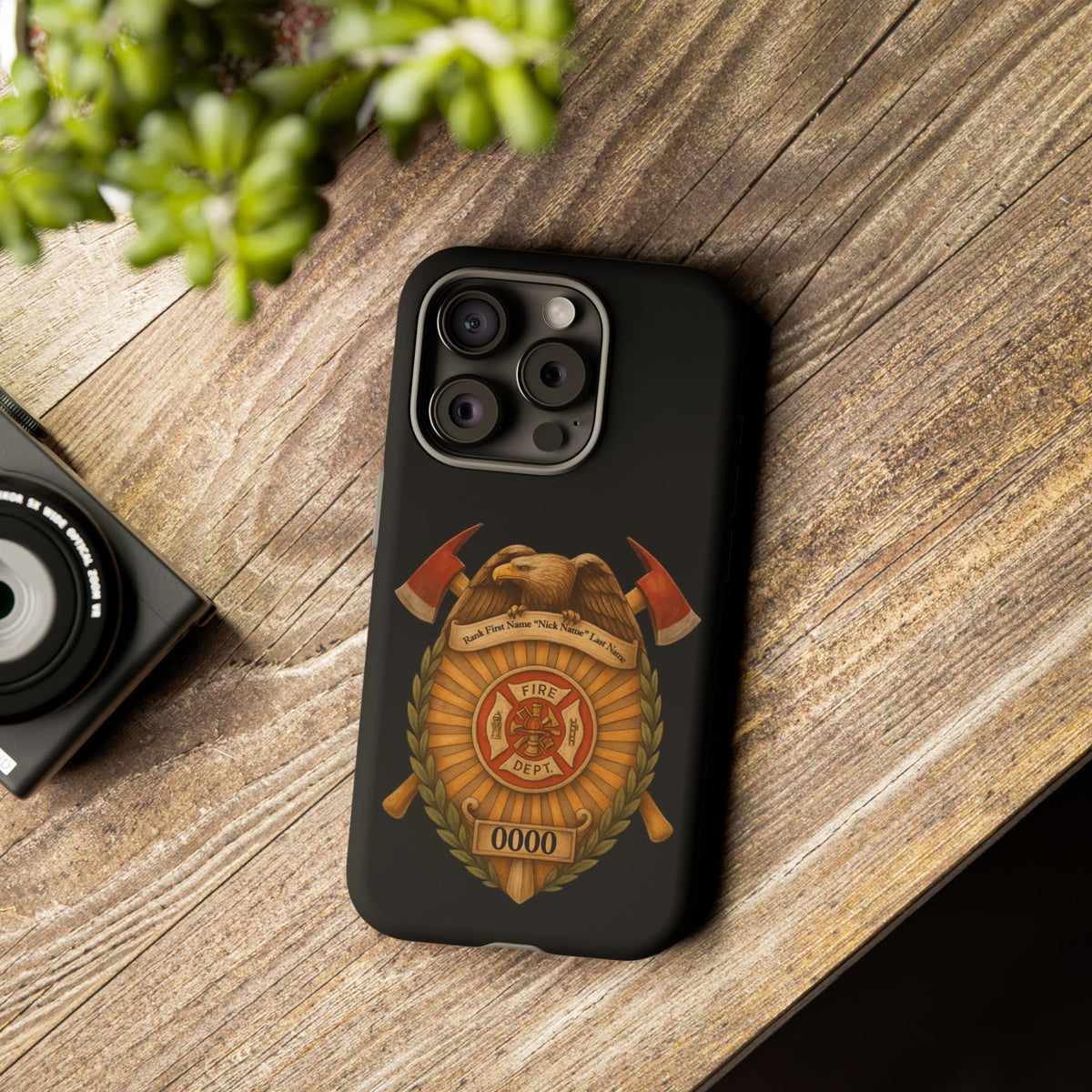 Firefighter Badge Phone Case — Tough Cases Customizable Emblem Design