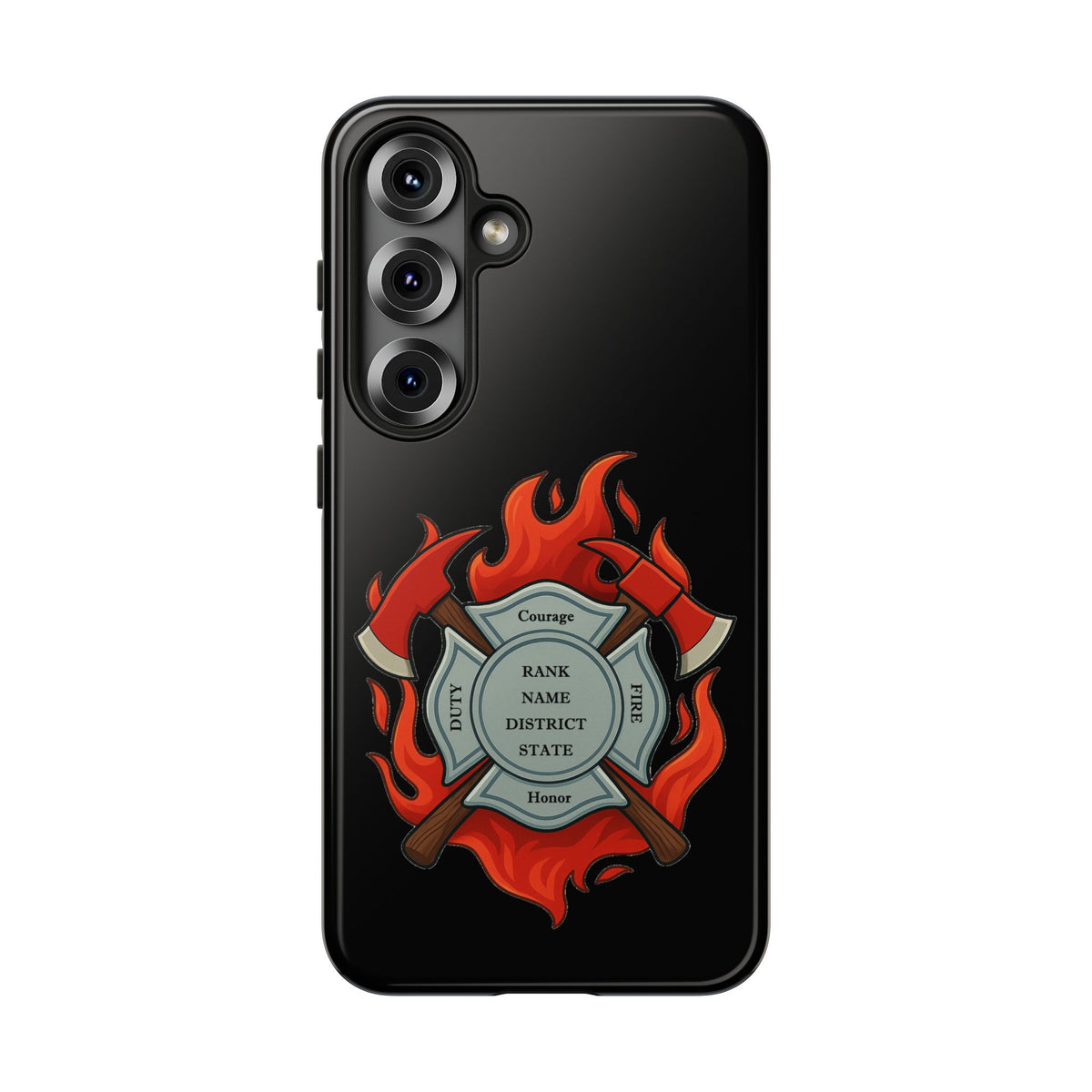 Firefighter Maltese Cross Phone Case — Custom Rank/Name/District Design